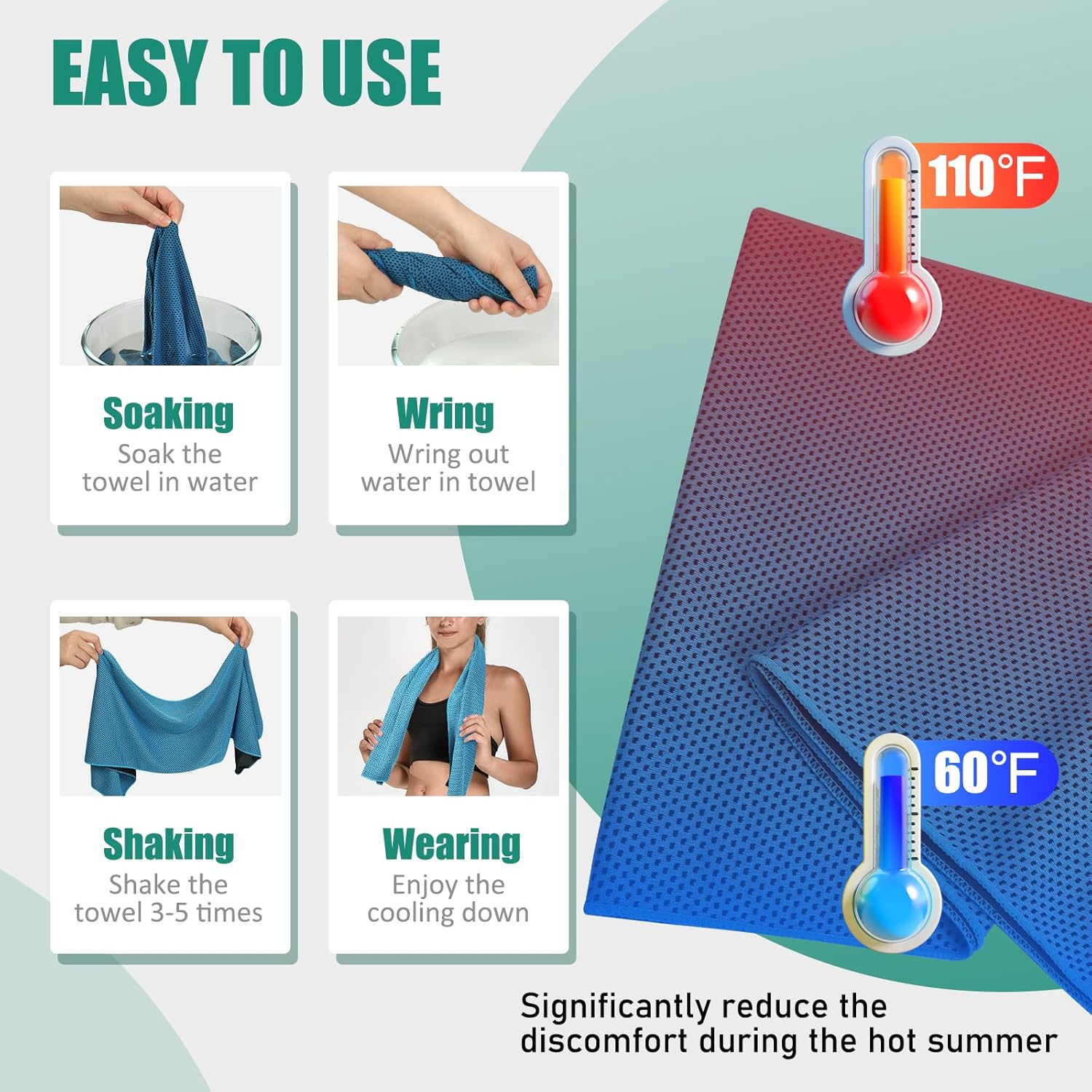 Cooling Towel - Koelhanddoek die directe koeling geeft, waar je ook bent!