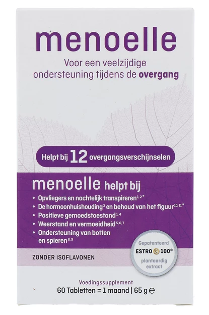 Menoelle Overgang tabletten 60st - ondersteunt bij 12 overgangsklachten!